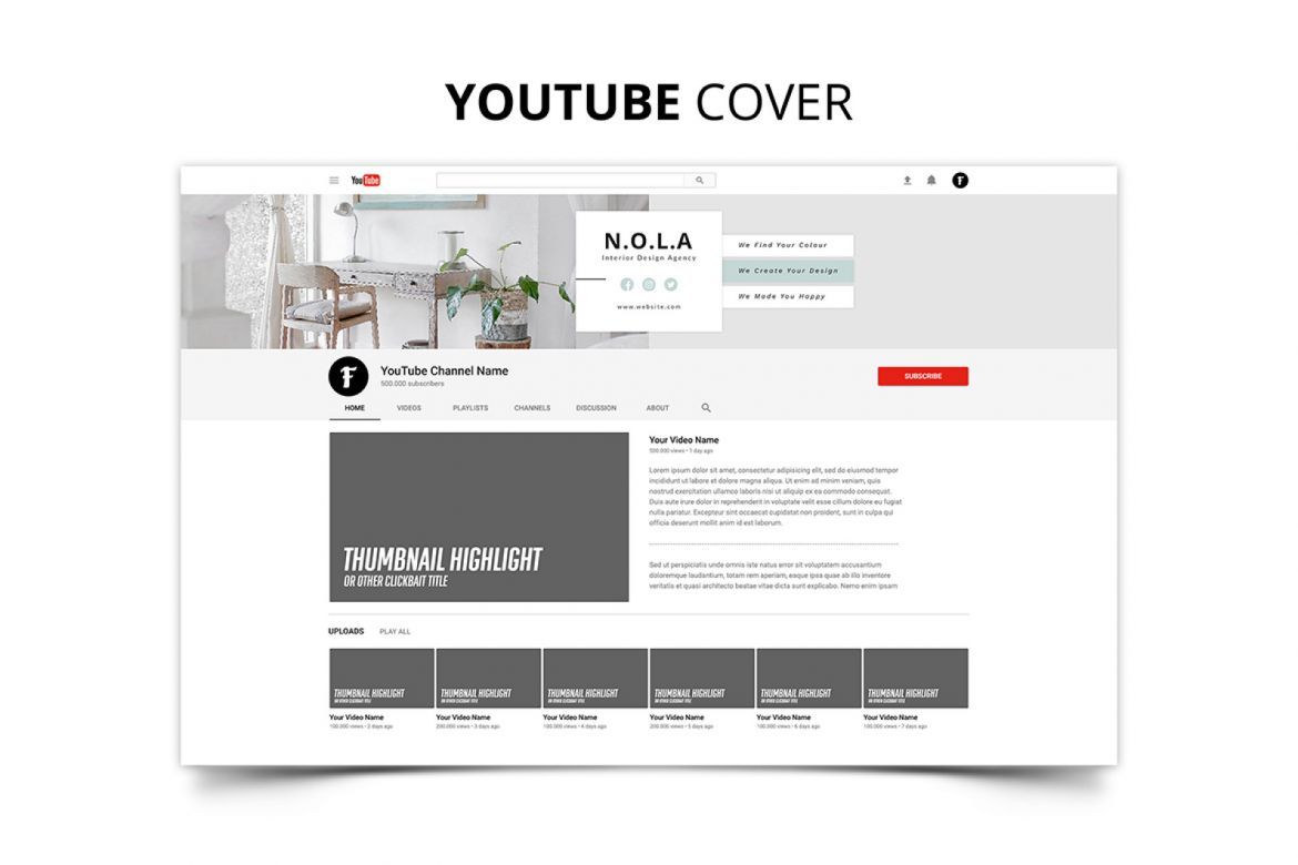 Nola Interior Design Social Media Kit alternate