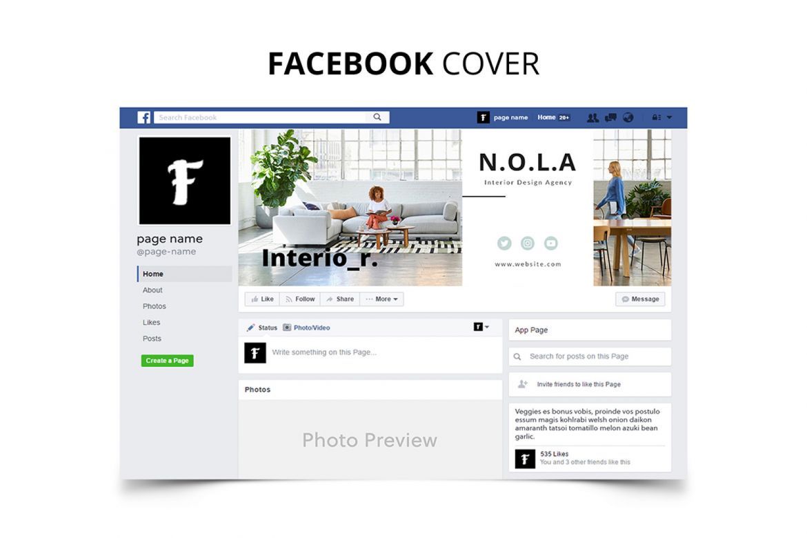 Nola Interior Design Social Media Kit - view 3