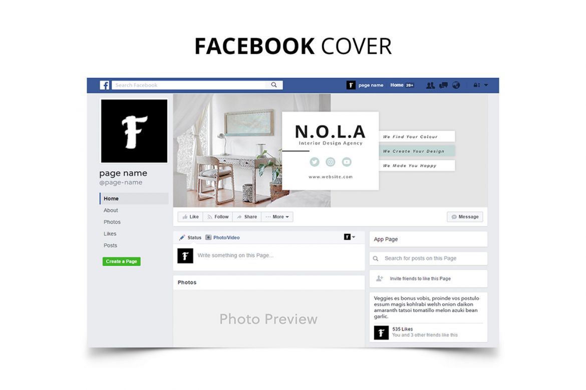 Nola Interior Design Social Media Kit - view 4