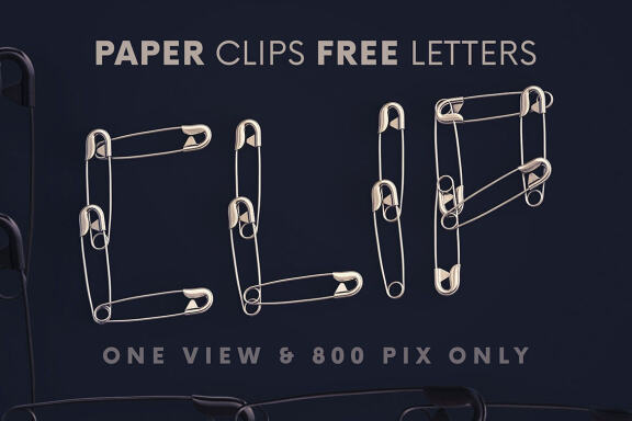 Safety Pins - Free 3D Lettering