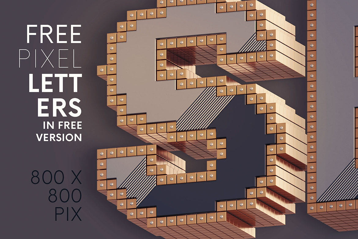 Pixel - Free 3D Lettering alternate