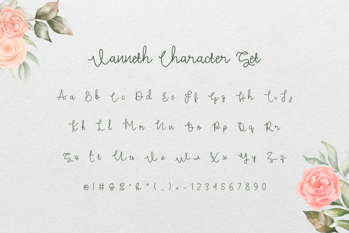 Vanneth - Free Monoline Script - view 4