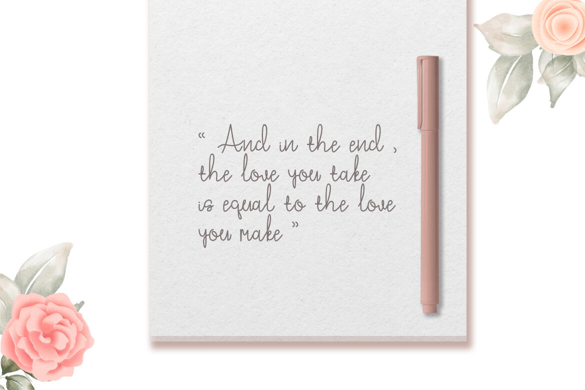 Vanneth - Free Monoline Script - view 3