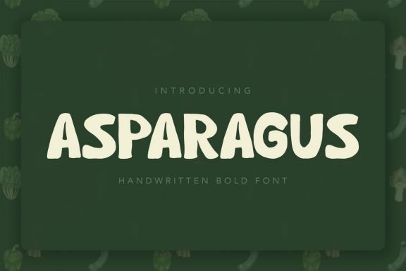 Asparagus Handwritten Font - view 5