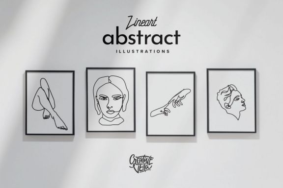 Lineart Abstract Vector Illustration