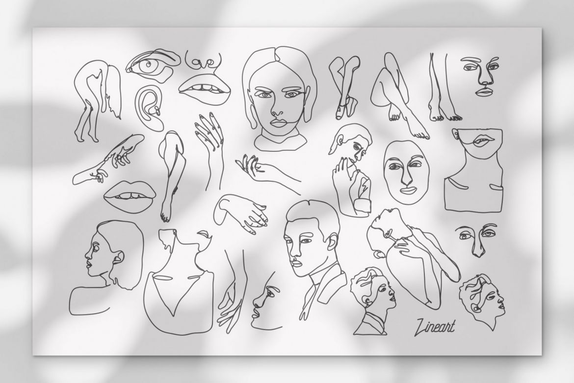 Lineart Abstract Vector Illustration - view 3