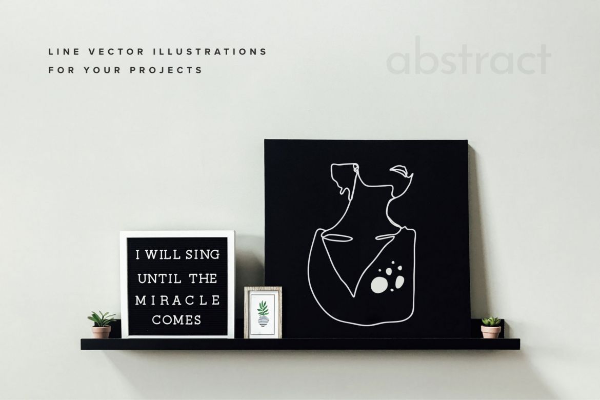 Lineart Abstract Vector Illustration - view 4