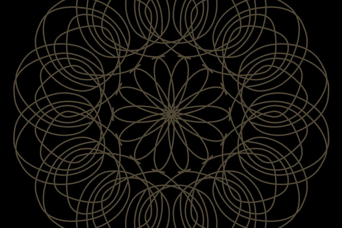 Free Abstract Radial Shapes - view 2