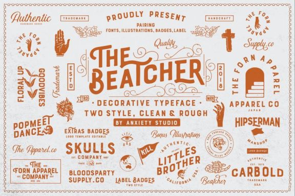 The Beatcher Typeface (Extras)