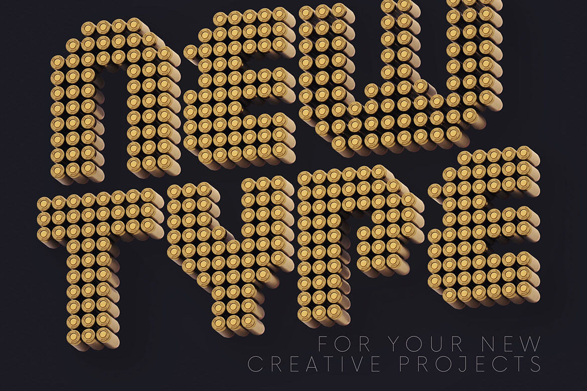 Bullets - Free 3D Lettering - view 5