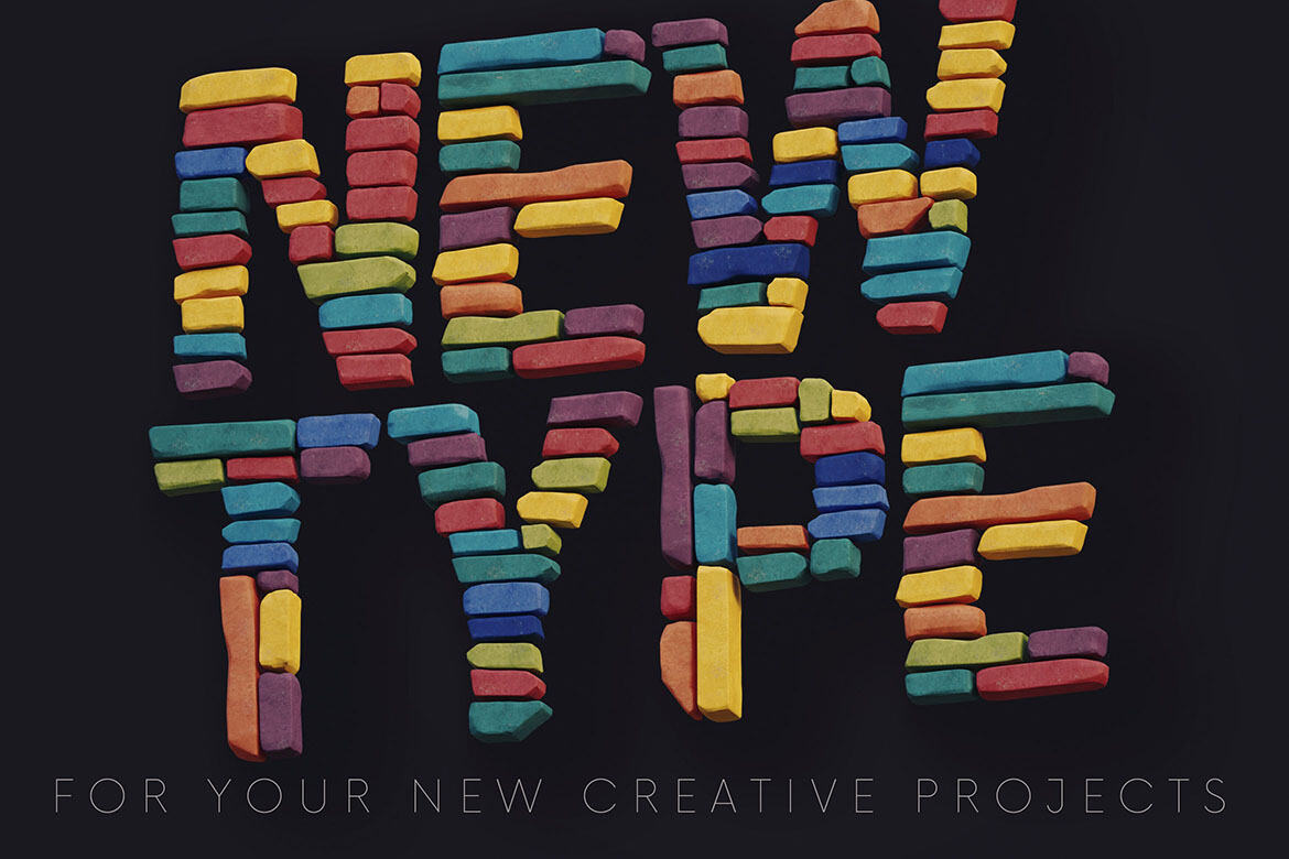 Color Bricks - Free 3D Lettering - view 5