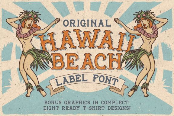 Hawaii Beach Layered Font