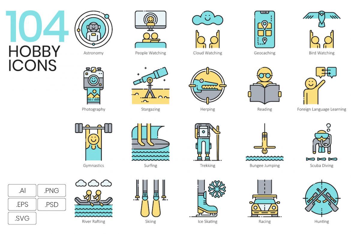 1400+ Icons - Aqua Vector Bundle alternate