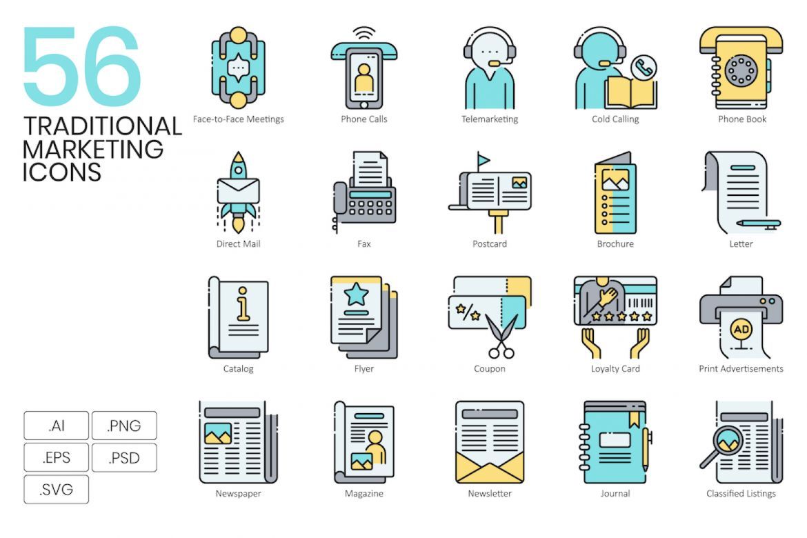 1400+ Icons - Aqua Vector Bundle - view 19