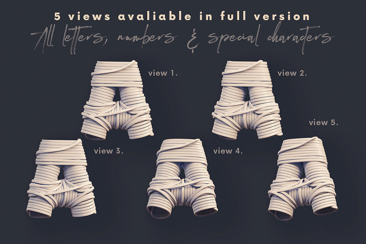 Cable - Free 3D Lettering - view 3