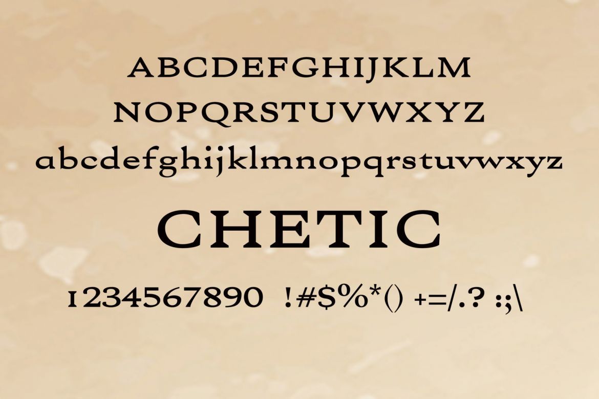 Chetic Serif Font - view 2