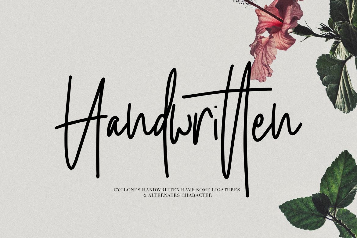 Cyclones Signature Brush Font - view 2