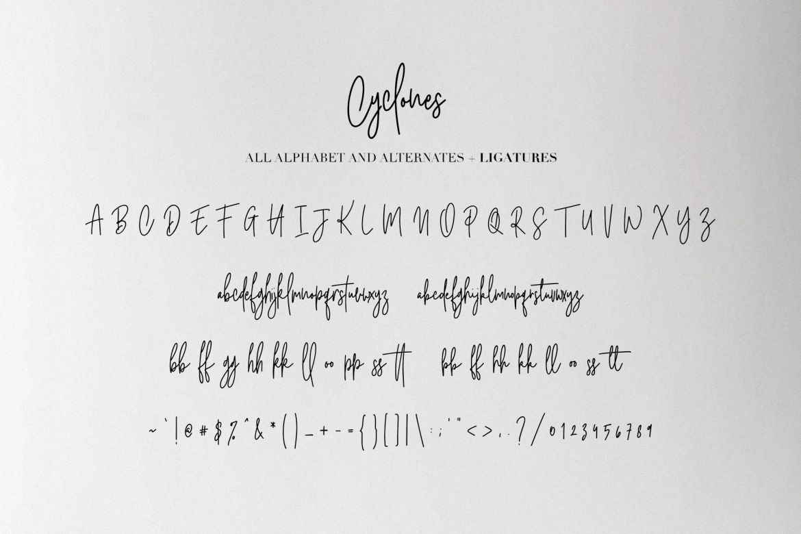 Cyclones Signature Brush Font - view 10