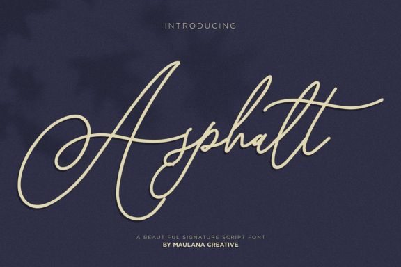Asphalt Signature Font - view 9