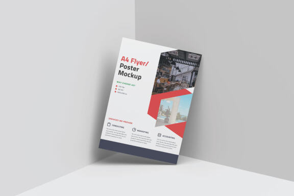 A4 Flyer - Free Mockup Template