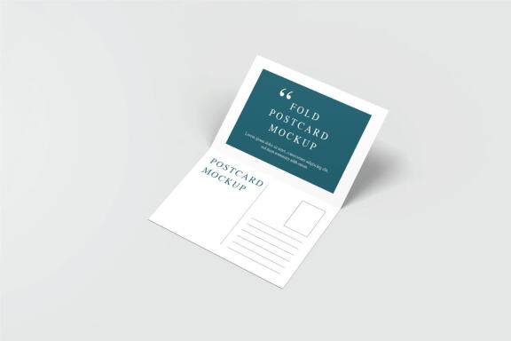 Fold Postcard - Free Mockup Template