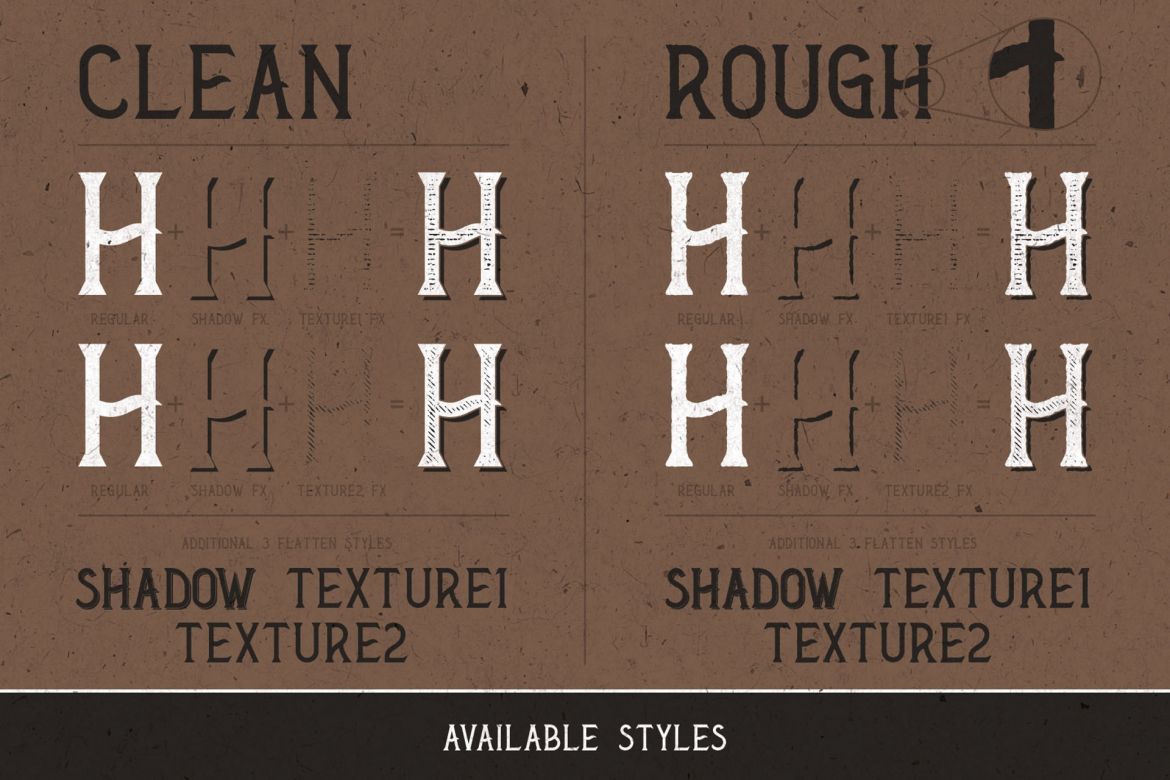 Biker Whiskey Layered Font - view 3