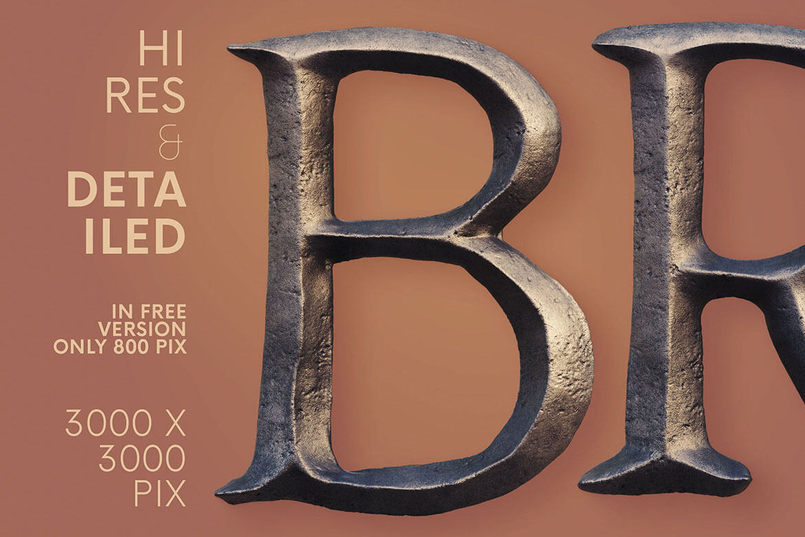 Vintage Metallic - Free 3D Lettering alternate