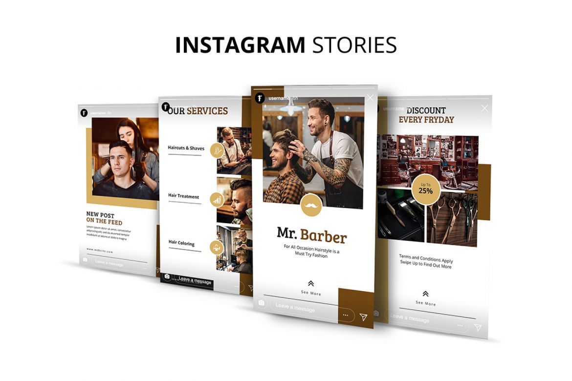 Mr Barber Barbershop Social Media Kit - view 3