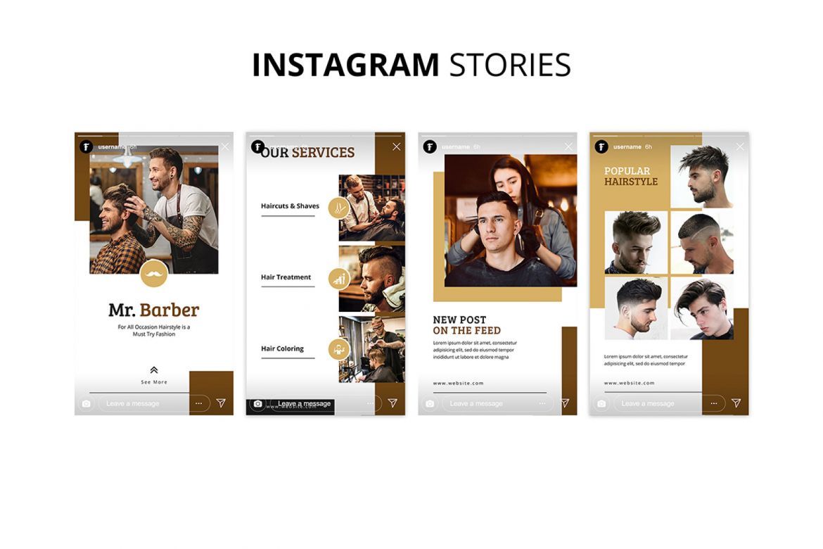 Mr Barber Barbershop Social Media Kit - view 4