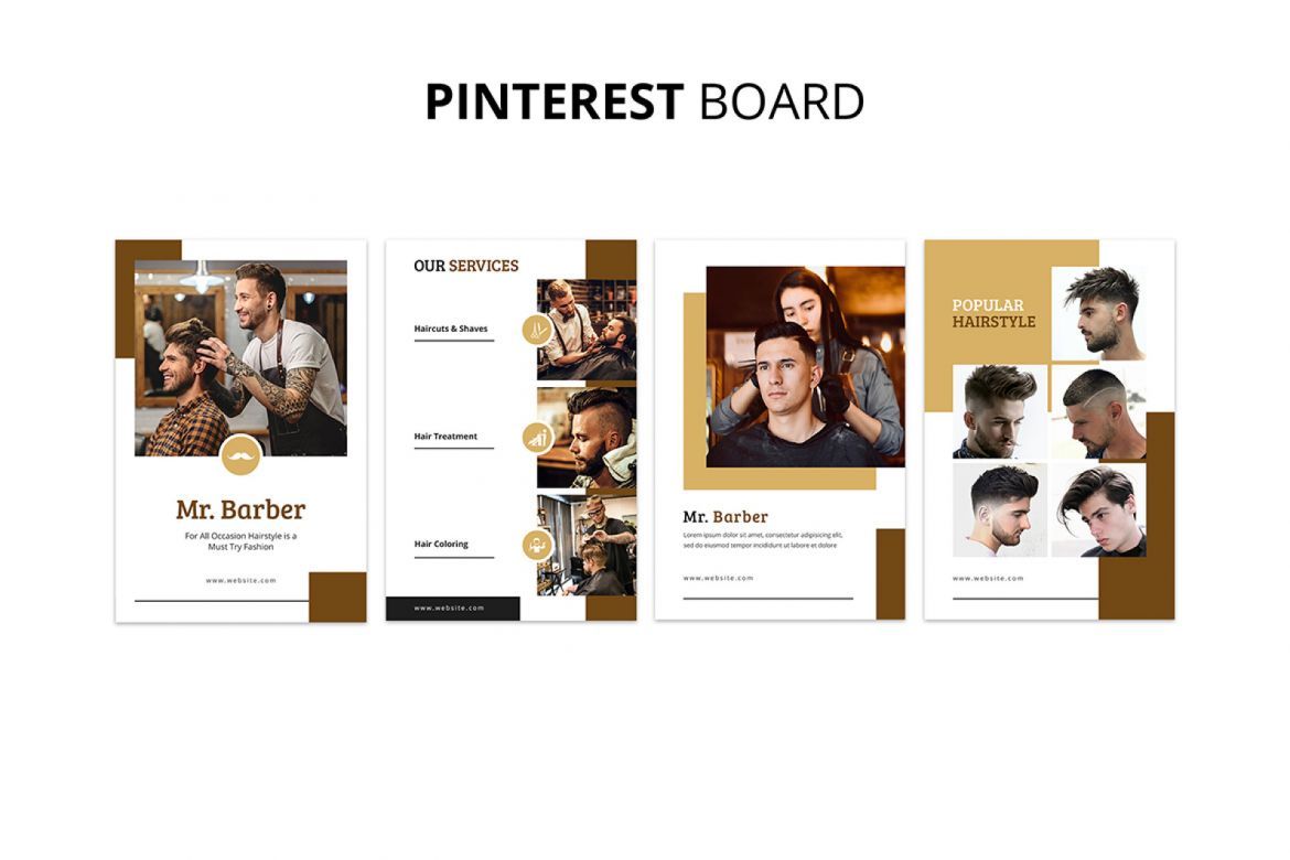 Mr Barber Barbershop Social Media Kit - view 6