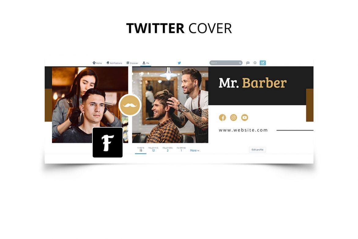 Mr Barber Barbershop Social Media Kit - view 7