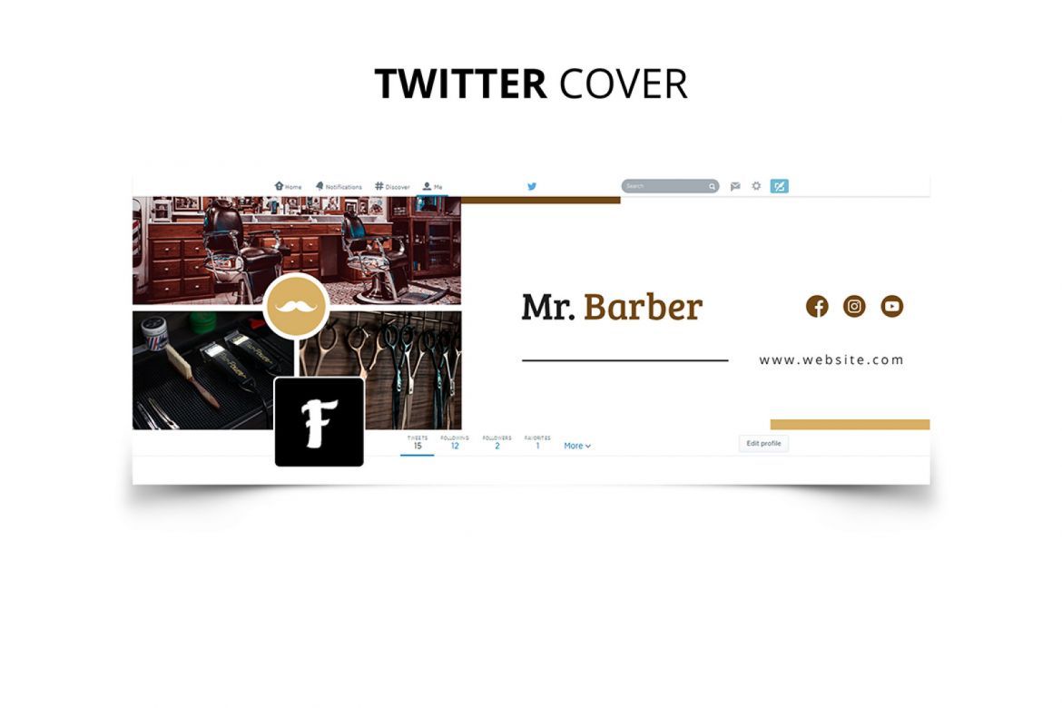 Mr Barber Barbershop Social Media Kit - view 8