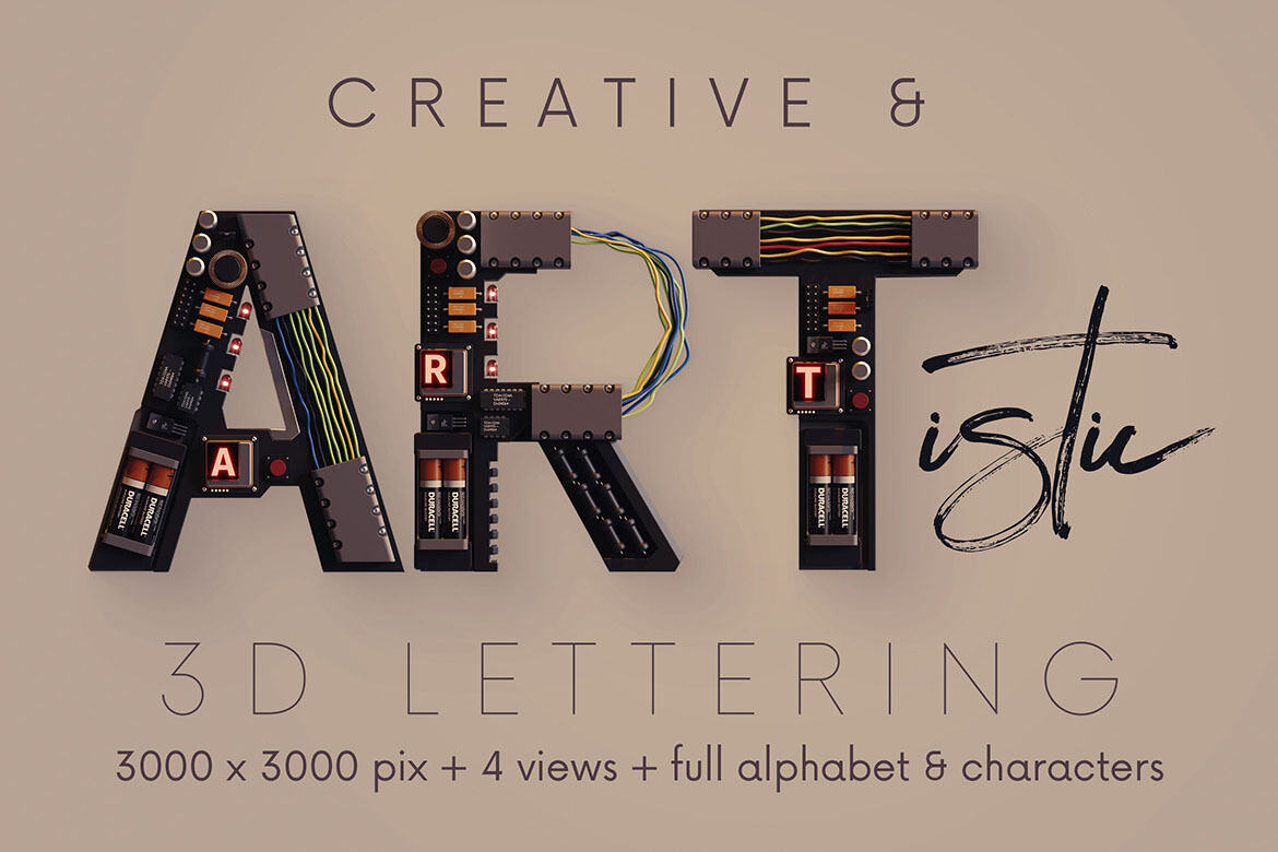 Electro - Free 3D Lettering - view 4