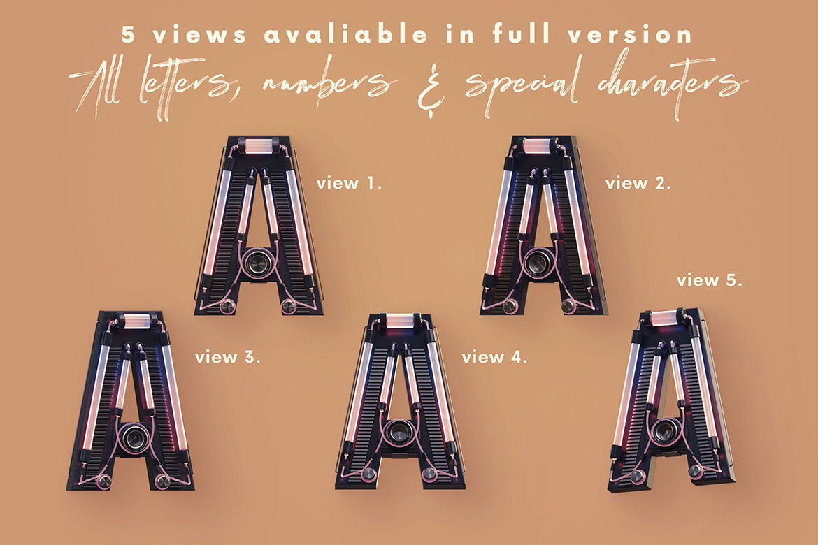 Future Science - Free 3D Lettering - view 3