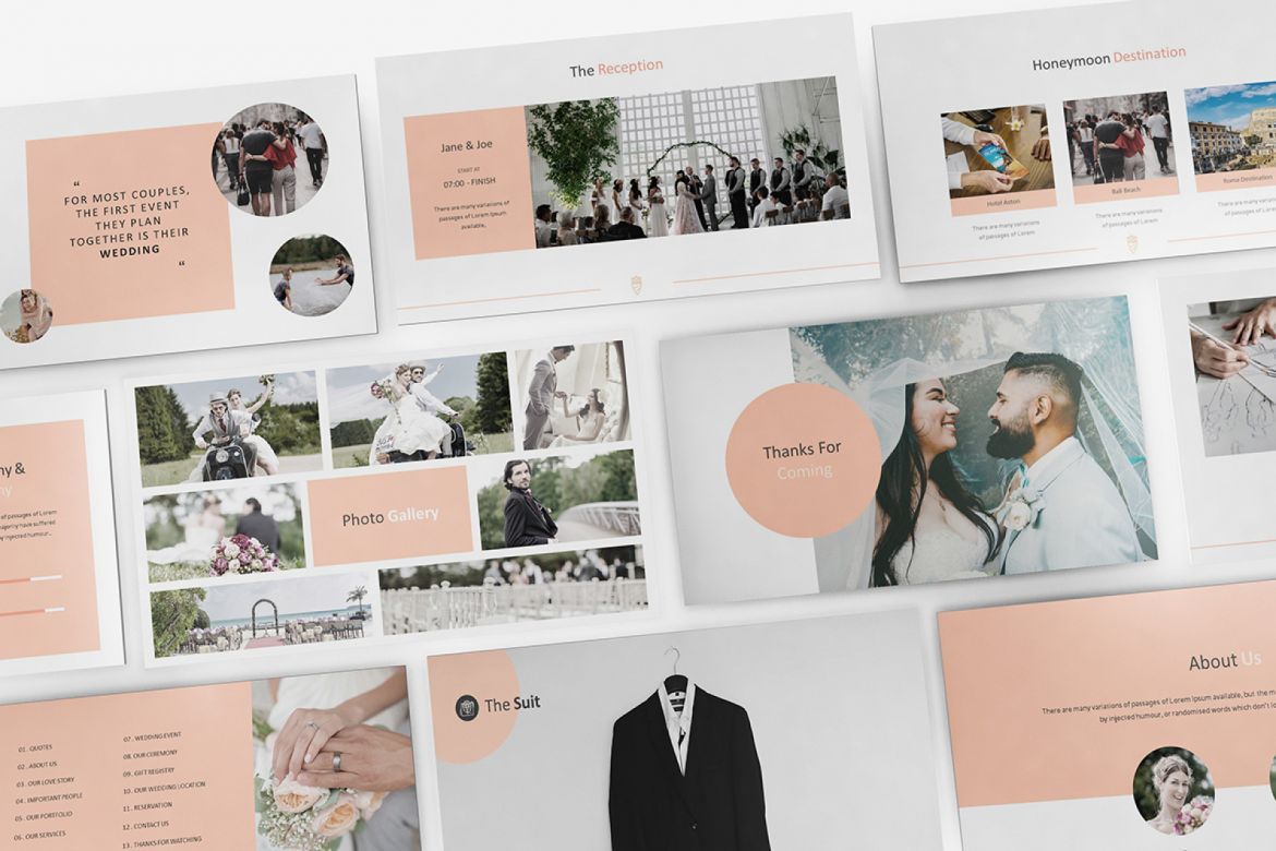 Wedding Powerpoint Presentation Template - view 8