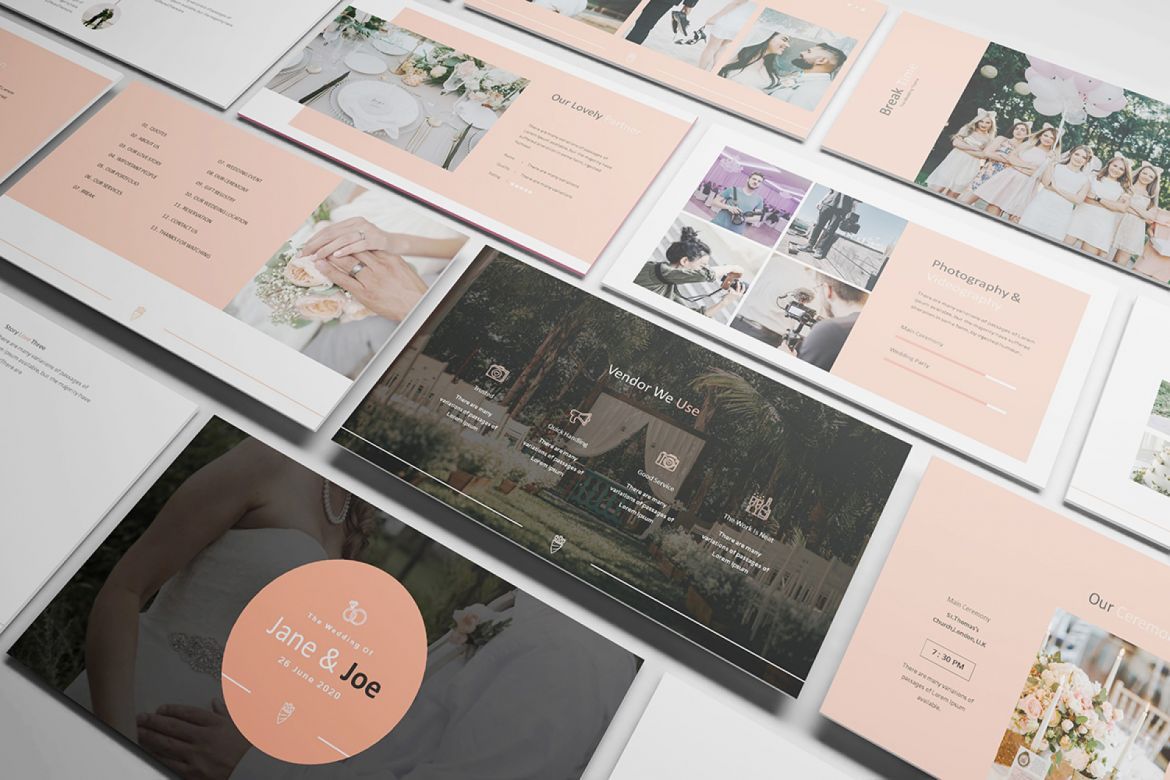 Wedding Google Slides Presentation Template - view 8