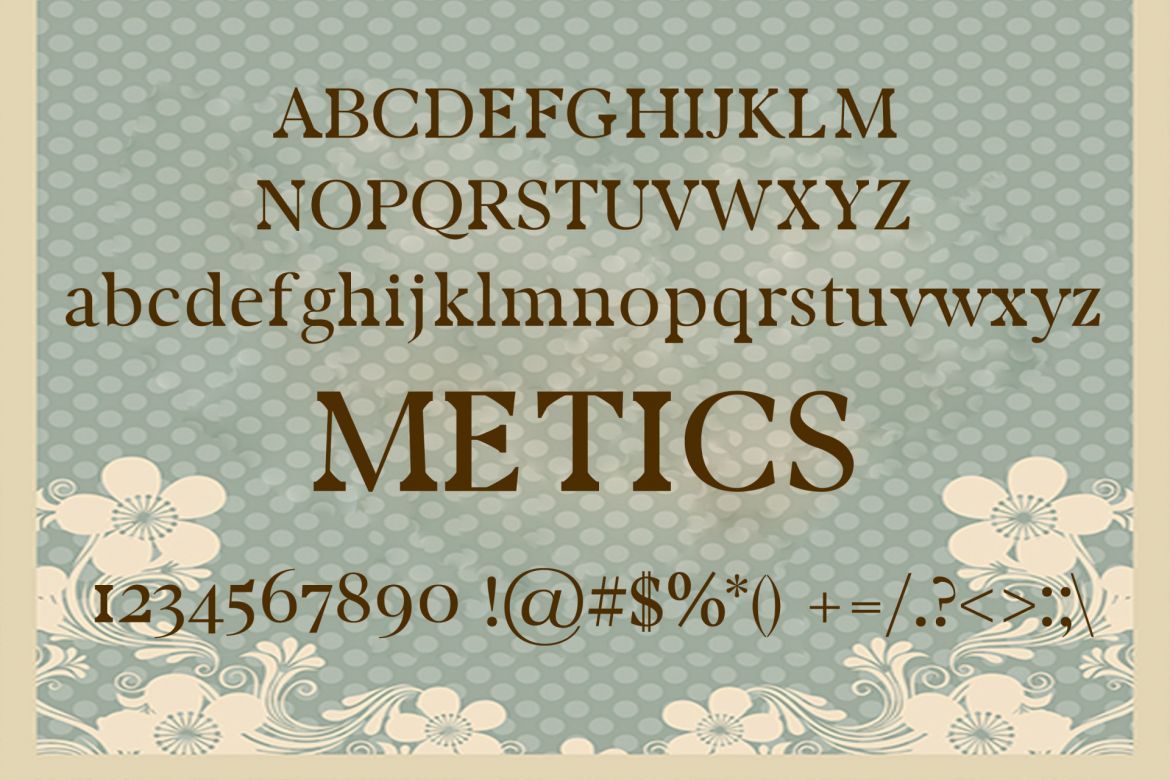 Metics Serif Font - view 2