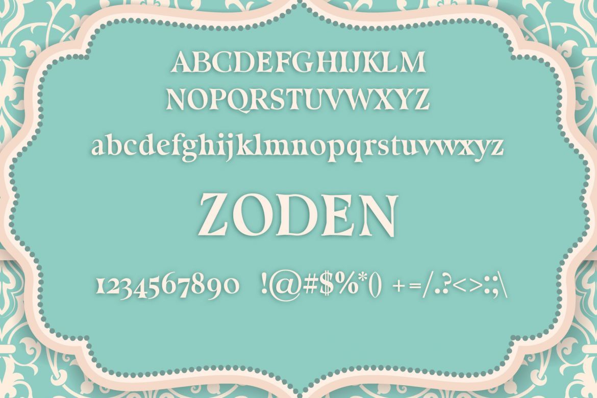 Zoden Serif Font - view 2