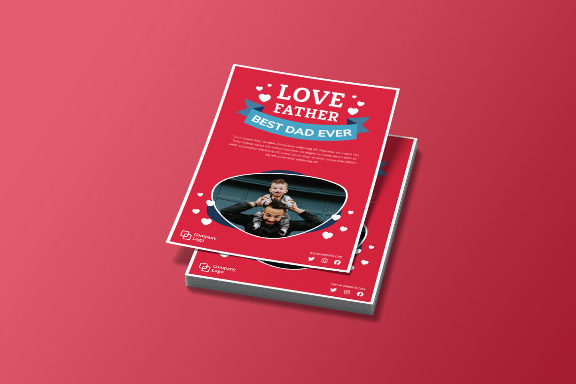 Love Father Flyer - Free Template alternate