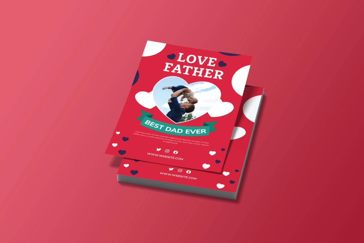 Love Fathers Flyer - Free Template alternate