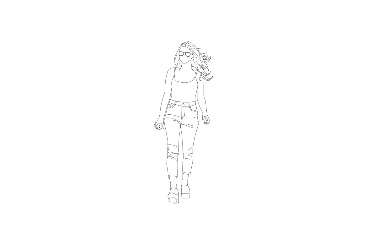 Casual woman walking - Free Vector alternate