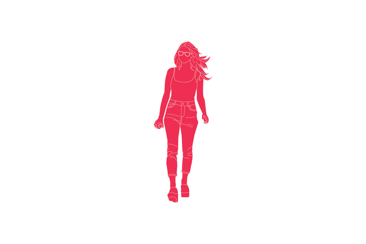 Casual woman walking - Free Vector alternate