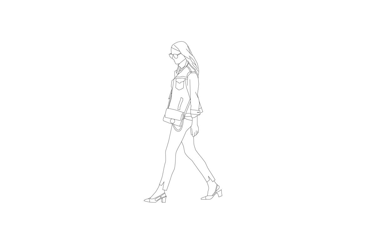 Casual woman walking - Free Vector - view 4