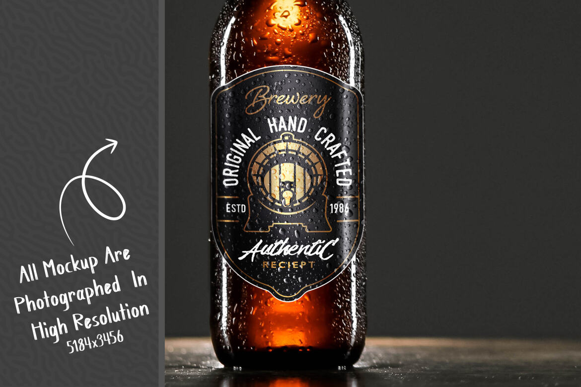 Beer Bottle - Free Mockup #02 - view 4