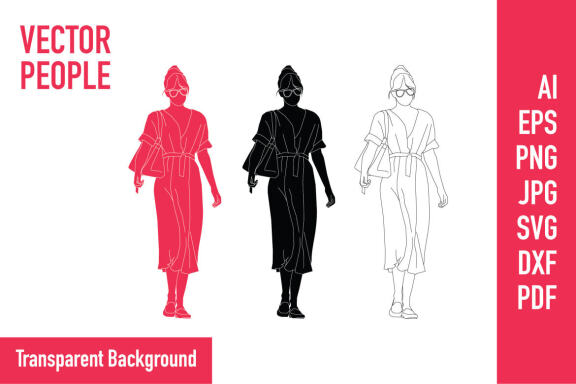 Free Vector illustration of elegant woman