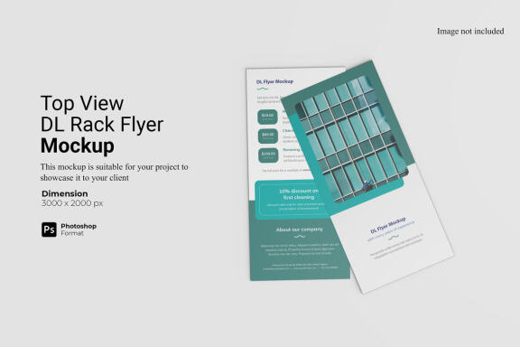 Top View DL Flyer - Free Mockup