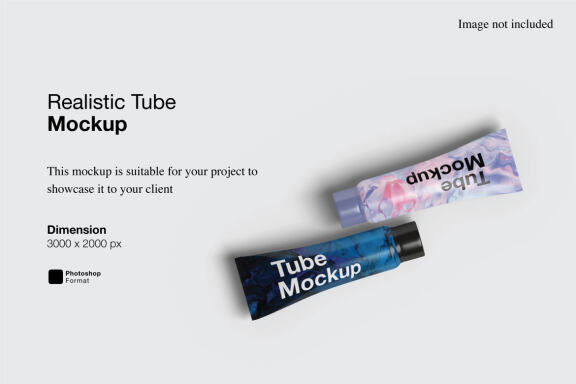 Realistic Top View Tube - Free Mockup
