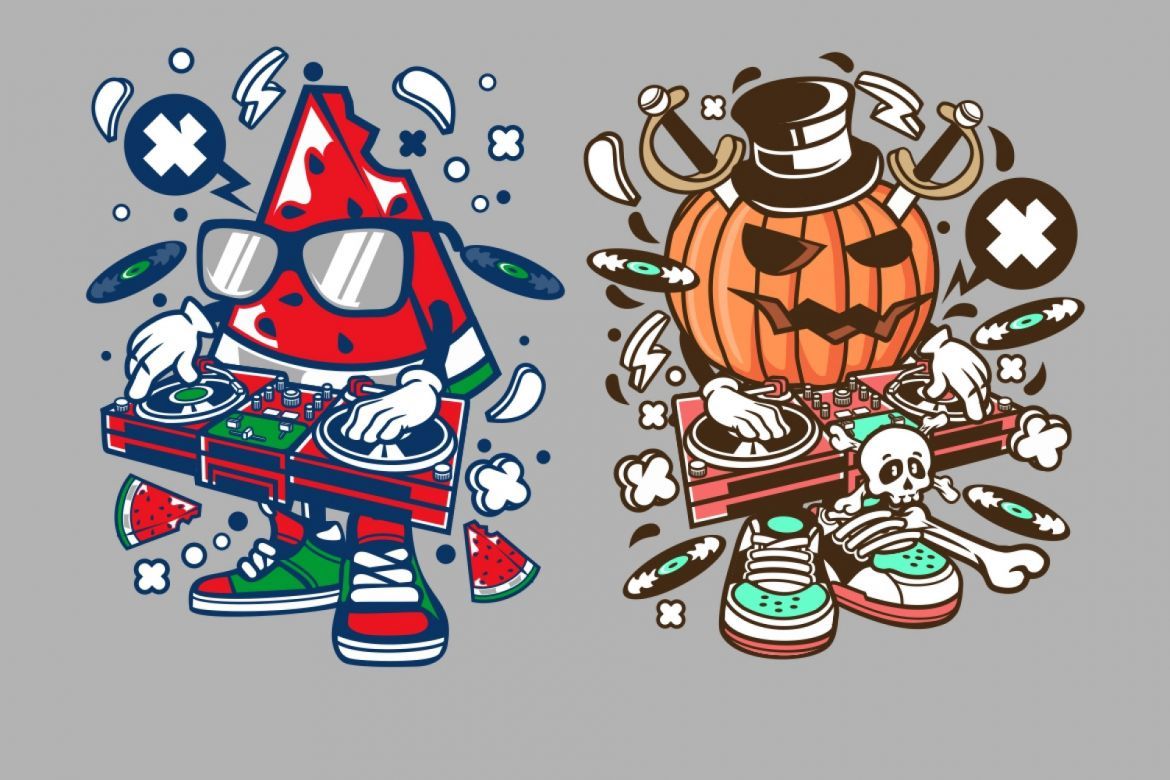 6 DJ Cartoon Character alternate