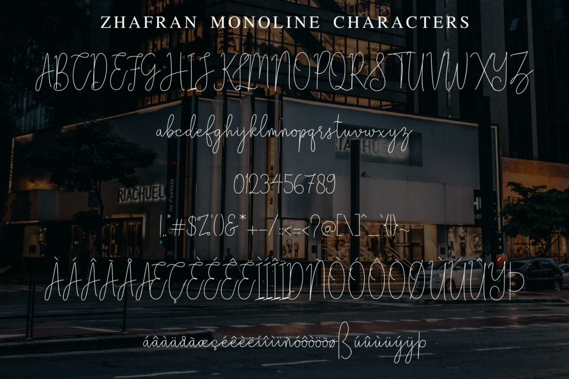 Zhafran - Signature Font - view 2