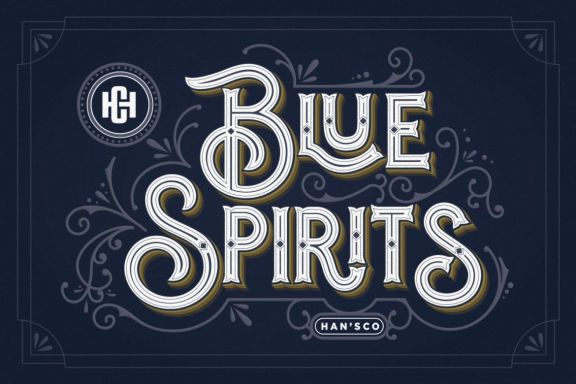 Blue Spirits Layered Font